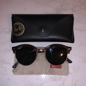 Rayban Clubround Tortoise polarized  sunglasses